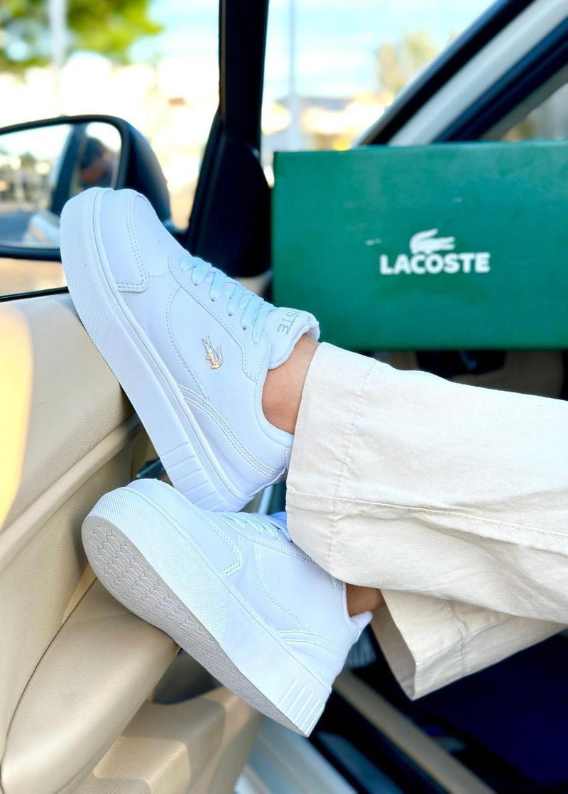 TÊNIS LACOSTE PLATAFORMA BRANCO