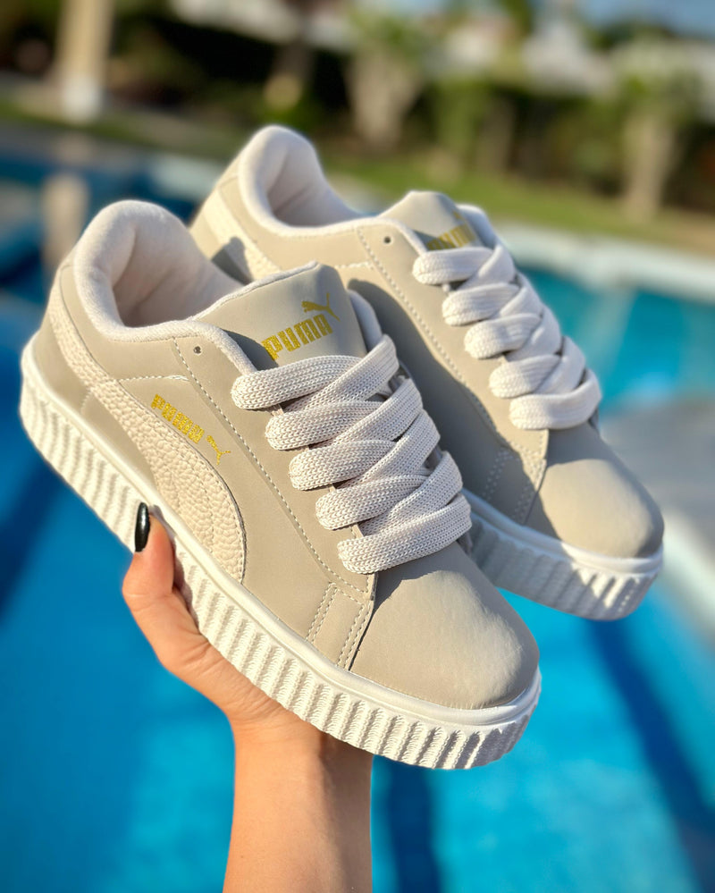 TÊNIS PUMA SUEDE PLATAFORMA CINZA