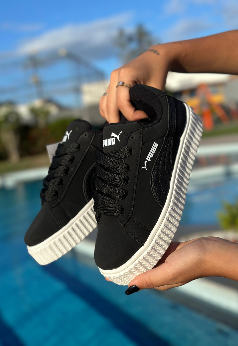 TÊNIS PUMA SUEDE PLATAFORMA BLACK